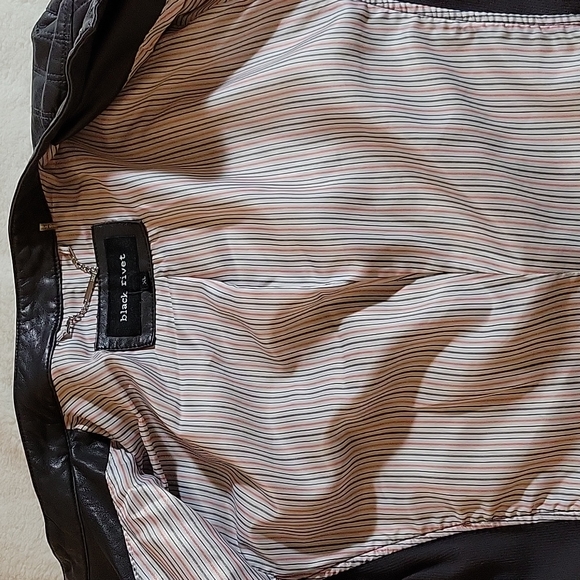 BLACK RIVET XL FAUX LEATHER JACKET - Picture 9 of 12